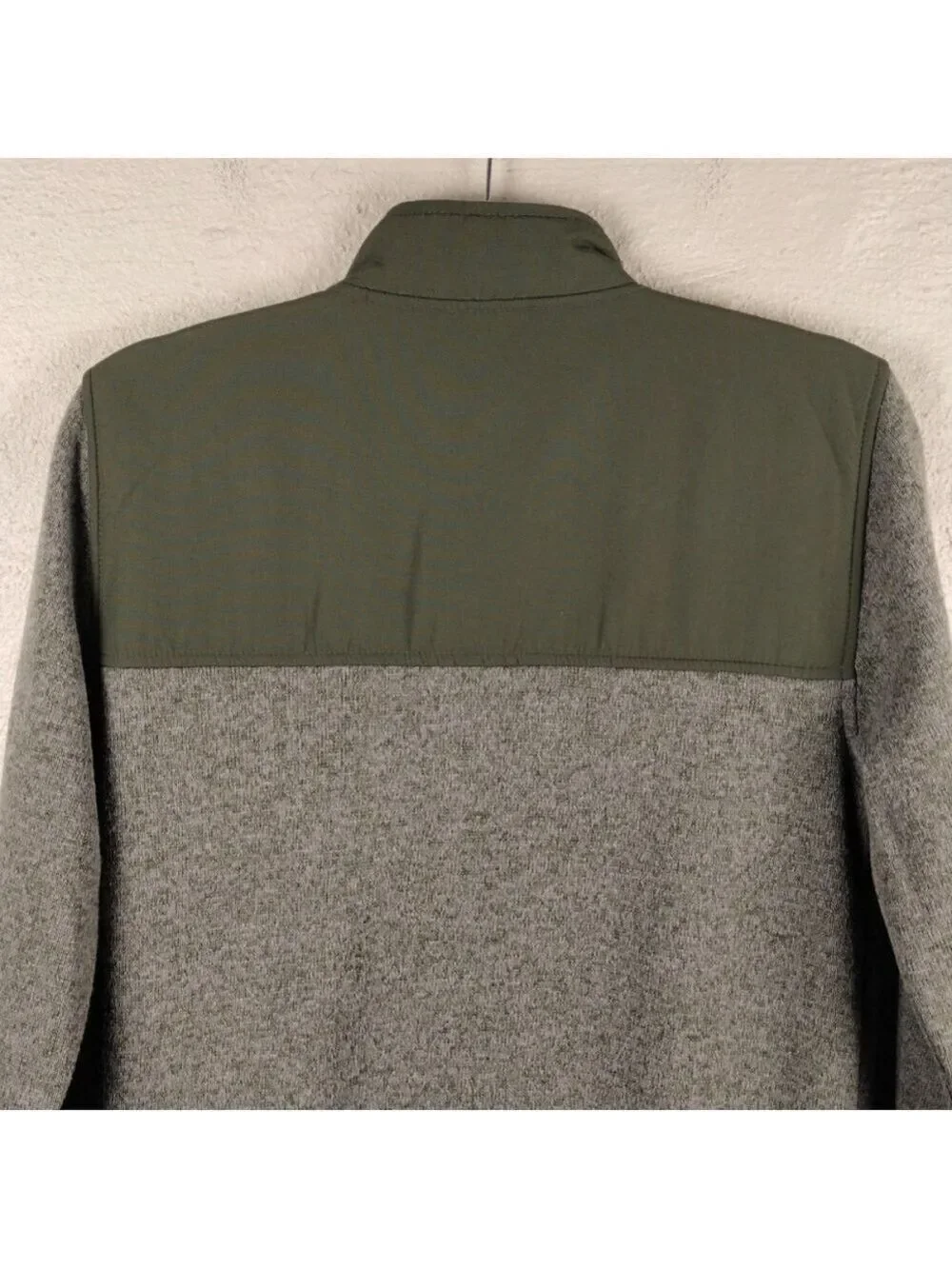 Children's Place Olive Geen Fleece Knit Round Collar Long Sleeve Zip Up Jacket